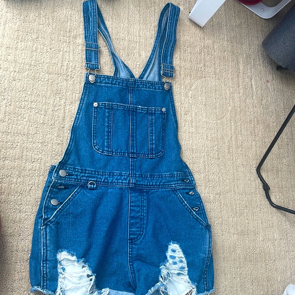 Asks denim overalls